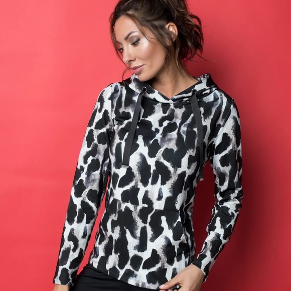 🖤 FRANK LYMAN WEEKEND – XS – Black & White Abstract Hoodie - Picture 11 of 12